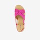 Metallic dames sandalen fuchsia roze
