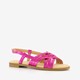 Metallic dames sandalen fuchsia roze