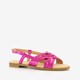 Blue Box metallic dames sandalen fuchsia roze