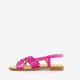 Metallic dames sandalen fuchsia roze