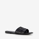 Harper leren dames slippers zwart