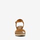 Dames espadrilles met sleehak cognac