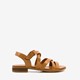 Leren dames sandalen bruin