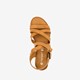 Leren dames sandalen bruin