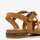 Leren dames sandalen bruin