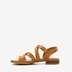 Leren dames sandalen bruin