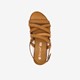 Leren sandalen gevlochten bandje bruin