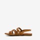 Leren sandalen gevlochten bandje bruin