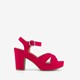 Dames sandalen met hak fuchsia roze