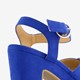 Dames sandalen met hak kobalt blauw
