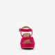 Dames sandalen met hak fuchsia roze