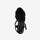 Dames sandalen met hak zwart