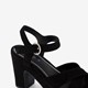 Dames sandalen met hak zwart