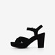 Dames sandalen met hak zwart