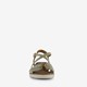 Dames sandalen met sleehak beige