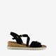 Dames sandalen met sleehak zwart