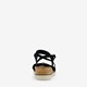Dames sandalen met sleehak zwart