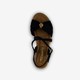 Dames sandalen met sleehak zwart