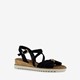 Dames sandalen met sleehak zwart