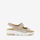 Leren dames sandalen beige