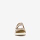 Leren dames sandalen beige