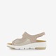 Leren dames sandalen beige