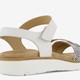 Leren dames sandalen wit zilver