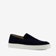 Van Beers suede heren instappers donkerblauw