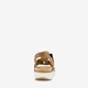 Leren dames sandalen cognac