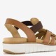 Leren dames sandalen cognac