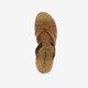 Leren dames sandalen cognac