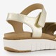 Leren dames sandalen metallic goud