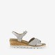 Leren dames sandalen met sleehak