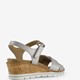 Leren dames sandalen met sleehak