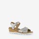 Leren dames sandalen met sleehak