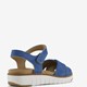 Leren dames sandalen blauw