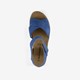 Leren dames sandalen blauw