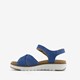 Leren dames sandalen blauw