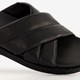 Leren heren slippers zwart
