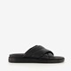 Leren heren slippers zwart