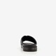 Leren heren slippers zwart