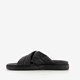 Leren heren slippers zwart