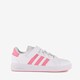 Grand Court 2.0 meisjes sneakers wit roze