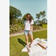 Dames denim short lichtblauw