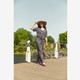 Dames broek met paisley print zwart