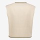 Dames gilet met borduursels beige