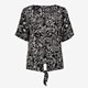 Dames T-shirt met paisley print zwart