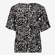 Dames T-shirt met paisley print zwart