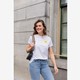 Dames T-shirt met backprint wit