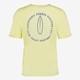Heren T-shirt met backprint geel